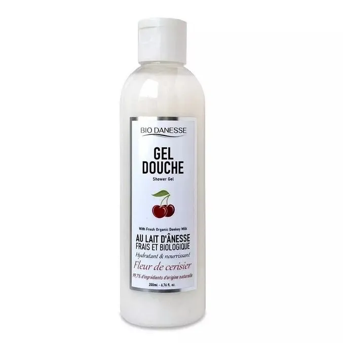 Gel douche au lait d'ânesse bio fleur de cerisier