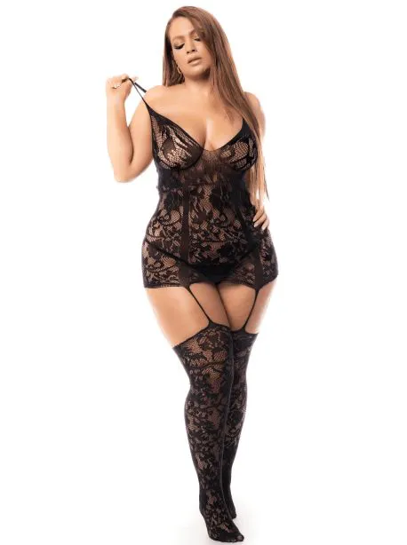 Combinaison Resille Florale Grande Taille Unique