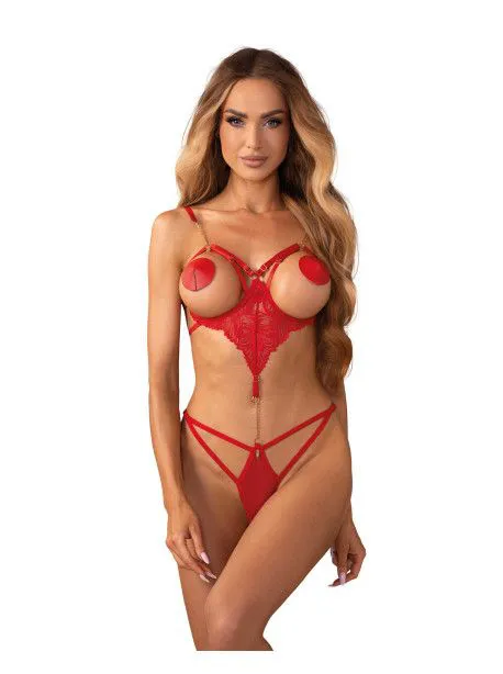 Matildea body ouvert Rouge S/M