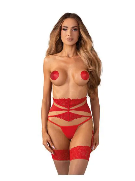 Matildea porte-jarretelles Rouge XXL/XXXL