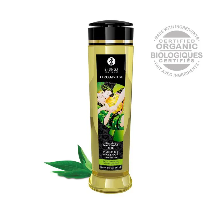 Huile de massage organique - Thé vert