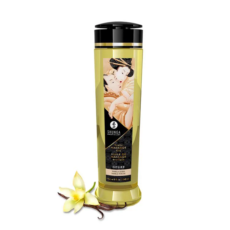Huile de massage érotique - Désir - vanille