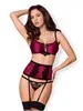 861-SEG-5 Ensemble 3 pcs - Cerise - S/M