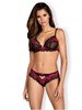 Tulia Ensemble 2 pcs - Noir & Fuchsia - S/M